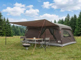 Family Tent with Roof Brown Grey 320 x 210 x 180 cm Polyester 42029000