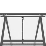 Greenhouse with Base Frame Anthracite 445x169x195 cm Aluminium 3266334