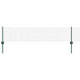 Hexagonal Fence with Post 10 x 0.4 m PVC-Coated Steel Green 3336667