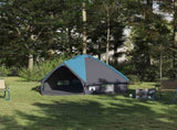 Teepee Tent 4-Person with Roof Blue and Grey 388 x 320 x 169 cm 42004075