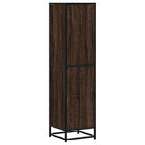 Highboard Brown Oak 35.5x35x139 cm Engineered Wood and Metal 849058