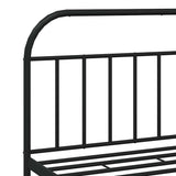 Metal Bed Frame without Mattress with Footboard Black 180x200cm 353657