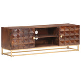 TV Cabinet 124x29x45 cm Solid Mango Wood 323404