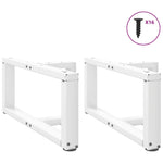 ZNTS Coffee Table Legs T-Shaped 2 pcs White 60x25x cm Steel 4013013