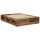 Bed Frame with Headboard Old Wood 140 x 190 cm Solid Pine Wood 3410607