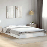 Bed Frame without Mattress White 150x200 cm Engineered Wood 842014