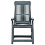 Garden Chair Set of 2 Green Plastic Standard Foldable 48767