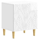 Bedside Table High Gloss White 43 x 34.5 x 50 cm 895033