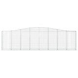 Arched Gabion Baskets 8 pcs 400x30x100/120 cm Galvanised Iron 3145832