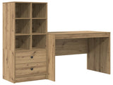 Desk with Drawer with Shelf with Storage 2 pcs Artisan Oak 3337368