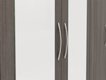 ZNTS Nevada 6 Door 2 Drawer Mirrored Wardrobe 100-101-133