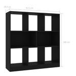 ZNTS Book Cabinet Black 97.5x29.5x100 cm Engineered Wood 800172
