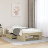 Bed Frame without Mattress Sonoma Oak 90x200 cm Engineered Wood 3295494