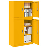 Storage Cabinet 2 pcs Mustard Yellow 90 x 40 x 175 cm Steel 3438720