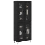 Highboard Black Oak 69.5 x 34 x 180 cm Engineered Wood 3403176