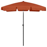 Beach Parasol Terracotta Polyester 180x120 cm Tiltable 314724