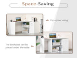 L-Shaped Desk, Corner Computer Desk, Adjustable Study Table with Storage Shelf, Drawer and Cabinet, T3398P329832
