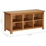 Shoe Rack 90x37x45 cm Solid Oak Wood 289189