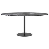 Table Top Black 90x1 cm Tempered Glass with Marble Design 322267