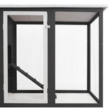 Outdoor Chicken Cage Hen House with 1 Egg Cage Grey Wood 170846