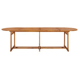 Dining Set Oil-finished natural wood colour Solid acacia wood Large 3086979