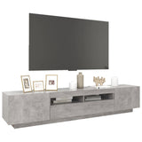 TV Cabinet with LED Lights Concrete Grey 200x35x40 cm 3081910