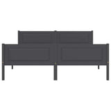 Bed Frame Grey Solid pinewood, plywood Double Durable Bed Frame 322128