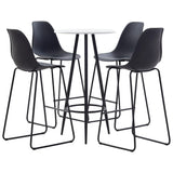 5 Piece Bar Set Plastic Black 279761