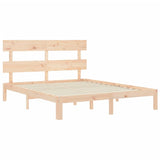 Bed Frame Natural Wood Solid Pine Wood King Bed Frame 3193536