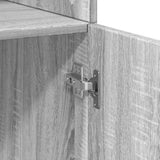 Storage Cabinet Grey Sonoma 80x42.5x225 cm Engineered Wood 3281348