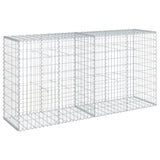 Gabion Basket with Cover 200x50x100 cm Galvanised Iron 3295143