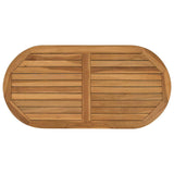 Table Top Oval Solid Teak Wood Natural 42033172