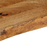 Table Top Live Edge 140x60x2.5 cm Solid Wood Mango 370457