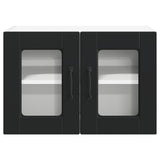 Wall Glass Cabinet PORTO Black 60 x 31 x 40 cm Engineered Wood 885317