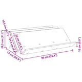 Magazine Rack Artisan Oak 90 x 53 x 28.5 cm Engineered Wood 890895