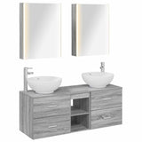 Bathroom Furniture Set 5 pcs Grey Sonoma 3406972