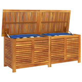 Garden Storage Box with Louver 150x50x56 cm Solid Wood Acacia 365842