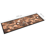 Kitchen Carpet Washable Coffee brown 60x300 cm 315972
