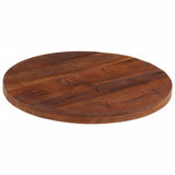 Table Top 50x2.5 cm Round Solid Wood Reclaimed 370036