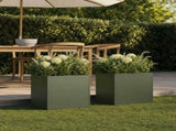 Garden Planter 2 pcs Olive Green 35 x 35 x 35 cm 8004959