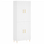 Highboard White 69.5x34x180 cm Engineered Wood 3199673