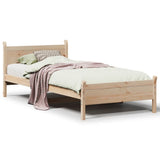 Bed Frame without Mattress 90x190 cm Single Solid Wood Pine 855612