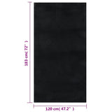 Shaggy Rug Black 120x183 cm Polyester 353818