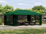 Gazebo 4 x 3 m Green Polyester and Steel 190 gsm 900377