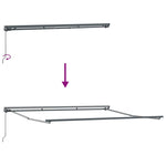Retractable Awning Manual White 400x300 cm Fabric 3330637