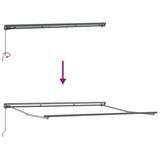 Retractable Awning Manual White 400x300 cm Fabric 3330637