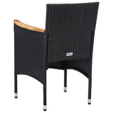 Garden Dining Set Black, Cream White 3095923