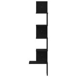 Wall Corner Shelf Black 32x32x127,5 cm Engineered Wood 860518