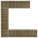 3 Piece Book/TV Cabinet Set Sonoma Oak 180x30x180 cm 278791