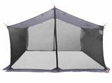 Camping Tarp with Mesh Walls Grey and Orange 340 x 260 x 220 cm 42028565